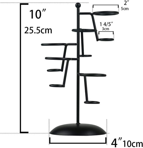 Black Iron Ice Cream Cone Holder Stand with Base 5 Holes to Display Snow Cones Sushi Hand Rolls Popcorn Candy French Fries Sweets Savory...