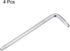 4pcs T15 Tamper Proof Torx Star Key Bit Wrench 2.32" L-Shaped 6 Points Wrenches Chrome-Vanadium Steel Hand Tool for Automotive/Home Repairs...