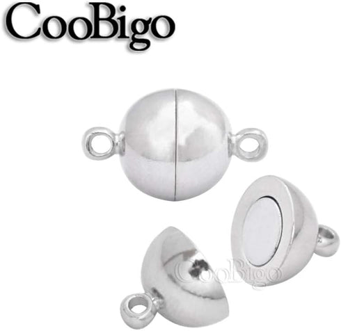 CooBigo Magnetic Clasps Leather Bracelet Necklace Fashion Jewelry Craft Accessories Copper Silver-plated FLQ083-3&FLQ246...