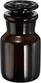 PATIKIL 60mL Reagent Media Bottle, 1Pcs Round Wide Mouth Glass Storage Bottle with Amber Cap for Chemistry Lab Universities Home, Amber...