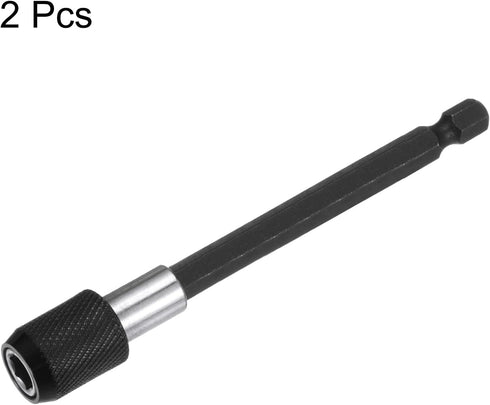 2pcs 100mm Magnetic Screwdriver Bits Holder Extension Quick Release Drill Bit Chuck Adapter with 1/4" Hex Shank for Socket Driver Adapter Power To...