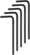 5pcs Hex Key Wrench 2.5mm L-Shape Hexagon Metric Wrenches Chrome Vanadium Steel Repairing Tool for Home Repair, Black...