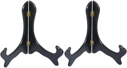 Artliving Black 8 Inch Wood-like Easels Plate Stand Holder Display Stands Picture Frame Stand-Set of 2...