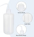 PATIKIL 500ml Wash Bottle, 6pcs Plastic Squeeze Bottle Narrow Mouth Bottle Watering Tools for Lab Cleaning Washing Irrigation Liquid Storage, Clea...