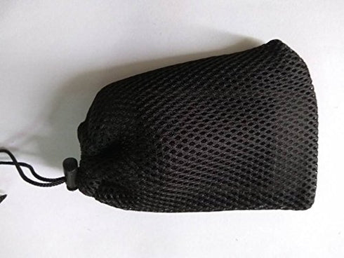 6 Pcs Black Cell Phone or MP3 Nylon Mesh Drawstring Pouch Bags...