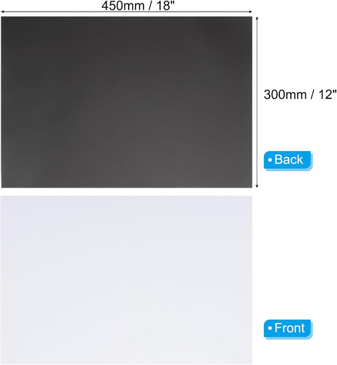 PATIKIL Magnetic Dry Erase Whiteboard Paper, 18" x 12" Adhesive Dry Erase Board Sticker Right Angle Side Magnetic Whiteboard Paper for Fridge Offi...