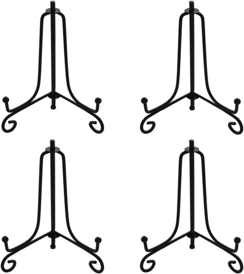 Artliving 3.5 Inch Black Mini Iron Stand Cookie Holder Display Stand Place Card Holder Display Easels at Weddings, Birthday Party (4 pack)...