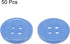 50pcs 20L Sewing Buttons 1/2"(12.5mm) Resin Round Flat 4-Hole Craft Buttons for Sewing Clothing and DIY, Light Blue...