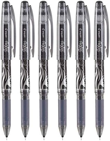 PILOT FriXion Point Gel Stick Pen, Extra Fine Point, Erasable, 0.5mm, Black Ink, 6 Count...