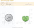 20 pcs Green Resin Jelly Heart Shape with Metal Loop Sewing Coat Buttons -20mm -13/16"...