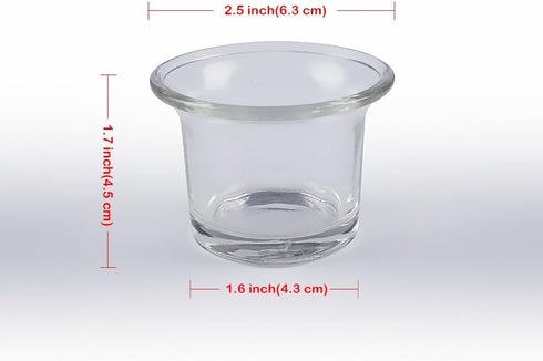 Clear Chunky Glass Lip Votive Candle Holders Tealight Votive Cups for Wedding Proposal, Spa, Aromatherapy, Meditation, 6 Counts by Shxstore...