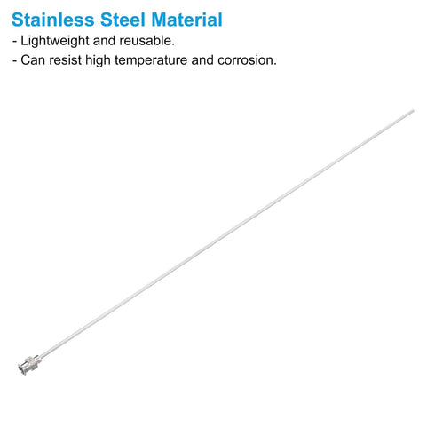 PATIKIL 14Ga x 12 Inch Stainless Steel Dispensing Needle Tips, 10Pcs Metal Glue Needle Tube Blunt Tips Luer Lock for Thick Glue Ink Lab, Silver...