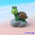 3Pcs Animal Sculpture Frog Ornament Turtle Resin Statue Animal Statue for Micro Landscape Flowerpot Lawn Yard Garden Fish Tank Ornament...