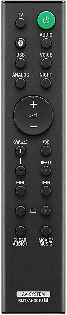 RMT-AH301U Sound Bar Remote Control Replacement for Sony Sound Bar HT-MT300 HT-MT301...