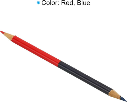 PATIKIL Red and Blue Round Pencils, 12 Pack HB Graphite Pencils Wood Pencils Double-Ended Pencil for Classroom Office Engineering Marking...