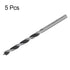 5pcs Brad Point Drill Bits 4mm (5/32'') Dia Straight Round Shank Metric Brad Point Spiral Twist Drill Bits for Softwood Hardwood Plywood Plastic R...