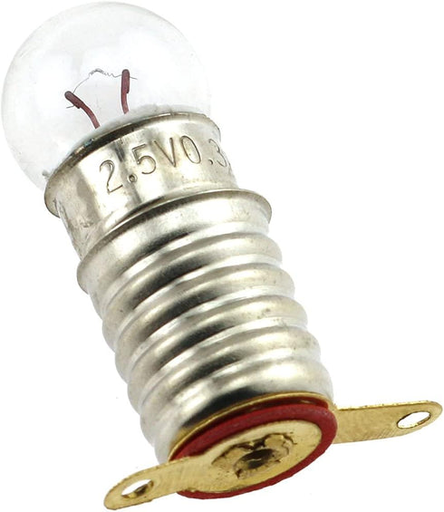 E-outstanding 10 Pcs E10 2.5V/0.3A Miniature Screw Base Light Bulbs E10 Mini Bulb for Physical Electrical Experiment Screw Base Indicator Light In...