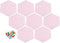 PATIKIL Hexagon Felt Board Tiles, 8 Pack Self Adhesive Mini Moon Wall Pin Bulletin Board with Push Pins for Photos Memos Home Office Decor, Pink...