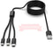 Multi 3 in 1 USB Long iPhone Charging Cable, 1.8M/5.9Ft Nylon Braided Universal Phone Charger Cord USB C/Micro USB/Lightning Connector Adapter for...