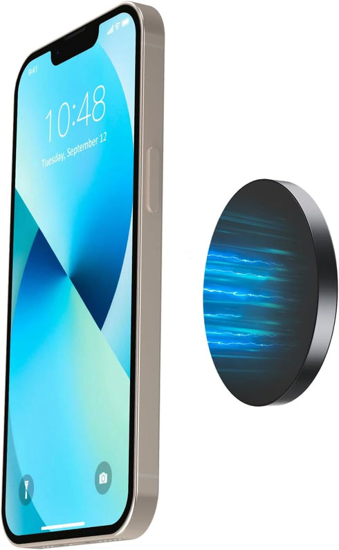ARLIFE Sticky Magnetic Phone Wall Mount Compatible with Magsafe iPhone 14 13 12 Mini Pro Max, Holder for Samsumg and All Smartphones with Metal Ri...