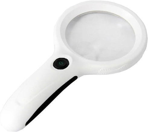 9-Led Bulbs Illuminated Lighting Glass Lens Handheld Magnifier 8X Magnifying for Coin Jewelry...