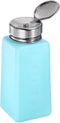 Solvent Alcohol Dispenser 250ml(8.5oz) Push Down Liquid Dispenser Pump with Sealing Stainless Steel Lid for Acetone Cleanser Polish Remover, Blue...