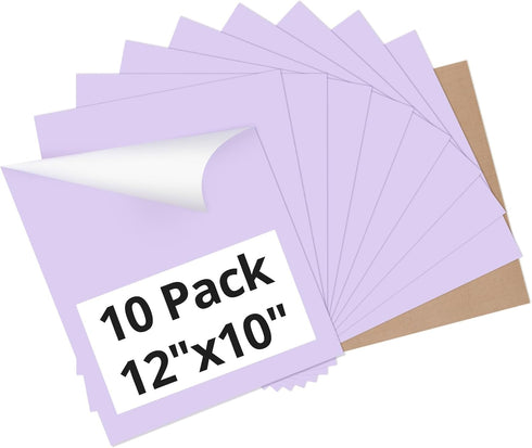 HTVRONT Light Purple Heat Transfer Vinyl Bundle - 10 Pack 12" x 10" HTV Vinyl for T-Shirt, Light Purple Iron on Vinyl for Cricut, Silhouette Cameo...
