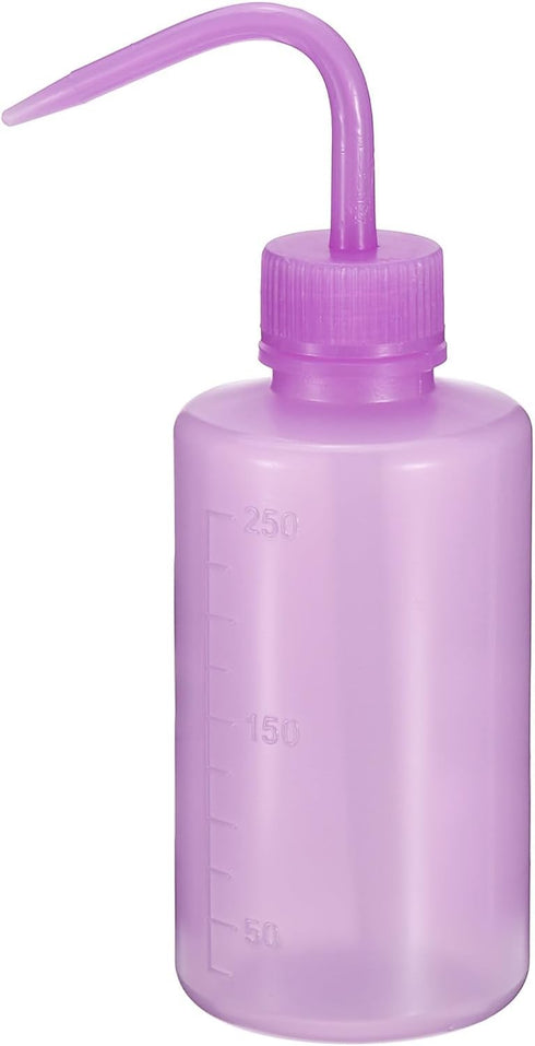 PATIKIL 250ml Wash Bottle, Plastic Squeeze Bottle Narrow Mouth Bottle Watering Tools for Lab Cleaning Washing Irrigation Liquid Storage, Purple...