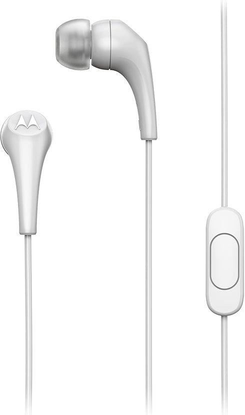 Motorola Wired Earbuds with Microphone - Earbuds 2-S Corded in-Ear Headphones, Control Button for Calls/Music, Comfortable Lightweight Silicone Ea...