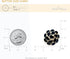 20 pcs Black Enamel Drops Hydrangea Metal Sewing Coat Buttons -25mm -1"...