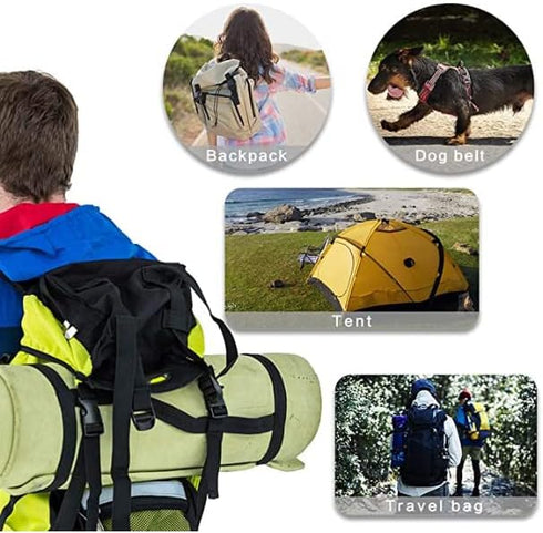 CooBigo 10pcs 1/2"(12.5mm) Side Release Buckles Plastic Black Quick Adjustable Buckle For Backpack Strap DIY Pets Collar Accessory...