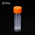 PATIKIL 5mL Plastic Test Tubes, 20 Pack Frozen Container Storage Screw Cap for Lab Laboratory Science, Clear...