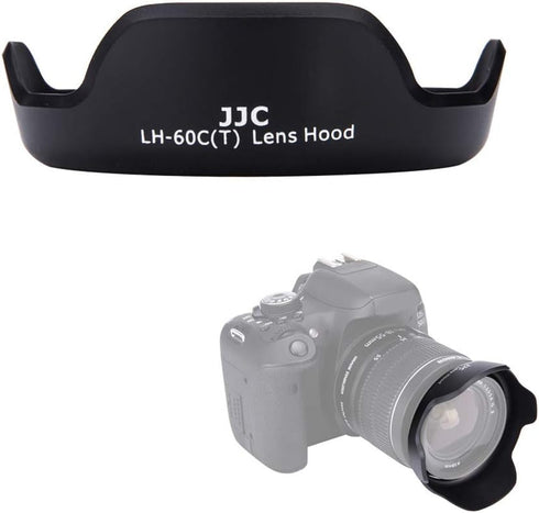 JJC EW-60C Dedicated Reversible Lens Hood Shade for Canon EOS 2000D 1300D 1200D Rebel T7 T6 T5 T4i T3i T2i Camera with Kit Lens Canon EF-S 18-55mm...