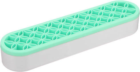 PATIKIL Diamond Painted Pen Holder, Silicone Makeup Brush Holder Multi-Purpose Cosmetic Storage Box Desktop Organizer for Art Craft, Green...