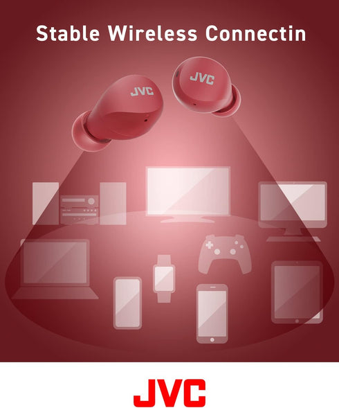 JVC Compact and Lightweight Gumy Mini True Wireless Earbuds Headphones, Long Battery Life (up to 23 Hours), Sound with Neodymium Magnet Driver, Wa...