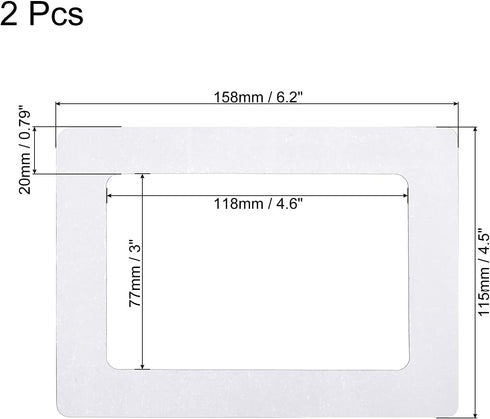 PATIKIL Magnetic Picture Frame, 2 Pack Magnetic Photo Frame Picture Holder Holds 4x6 Inch Photos for Refrigerator Metal Home Office, PVC White...