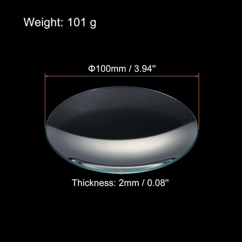 PATIKIL 100 mm Diameter Watch Glass, 3 Packs Beaker Cover Smooth Edges Chamfered Arc for Laboratory, Transparent...