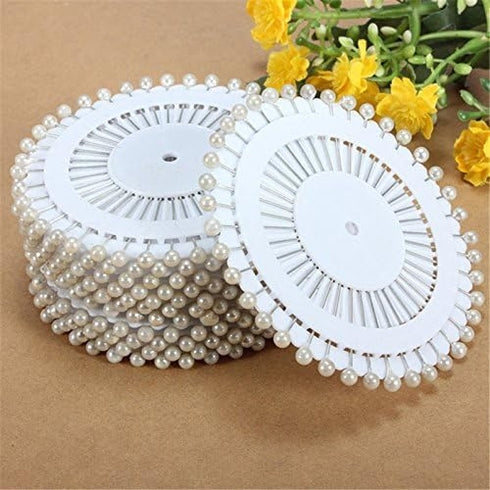 DECORA 480 Pieces Silver Round Pearl Head Straight Pins for Hand Crafts and Sewing Projects Decoration....