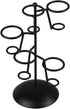 Black Iron Ice Cream Cone Holder Stand with Base 5 Holes to Display Snow Cones Sushi Hand Rolls Popcorn Candy French Fries Sweets Savory...
