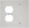 Leviton 80508-W WH WP 2G 1REC 1BLANK MIDWAY SIZE......