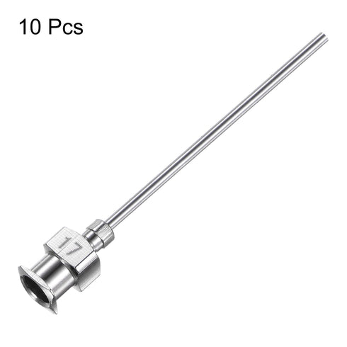 10pcs 17Gauge Stainless Steel Dispensing Needles, 1 1/2" All Metal Glue Needle Tube Blunt Tips Luer Lock for Thick Liquids, Ink, Glue, Lab Use...