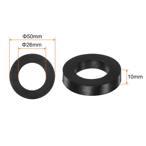 8pcs Rubber Spacer 2 Inch OD 1 Inch ID 0.4 Inch Thick Neoprene Round Anti Vibration Isolation Pads Isolator Rubber Washers Bushings for Home Cars ...