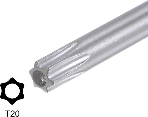 T20 Tamper Proof Torx Star Key Bit Wrench L Shape 4.57" Long Arm High Carbon Steel Hand Tool for Automotive/Daily Repairs...