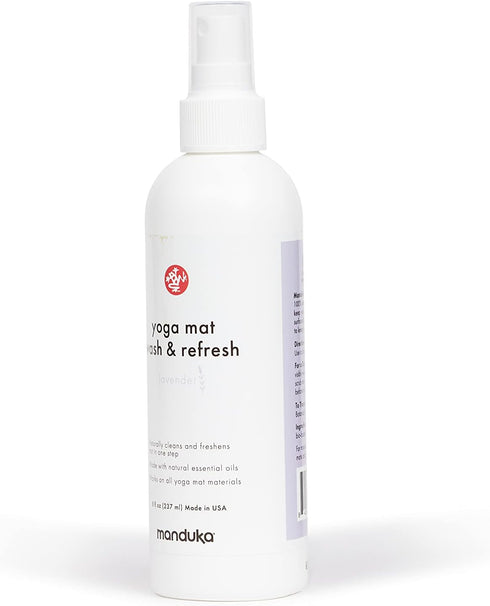 Manduka Yoga Mat Wash and Refresh – 100% Natural Essential Oil Yoga Mat Cleaning Spray, Fitness Equipment and Gym Accessories Cleaner, Non-irritat...