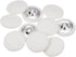 10pcs 40L Fabric Cloth Covered Button 25mm Round Holes Metal Shank Sewing Buttons for Suits Dress Blouses, White...