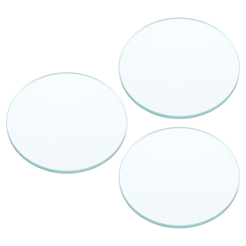 PATIKIL 12" (300mm) Focal Length Flat Convex Lens, 3 Pack 50mm Diameter 4mm Height Glass Optically Polished Round Edges Lens for Physics Experimen...