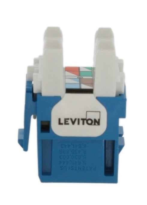 Leviton Extreme 6+ QuickPort Connector, CAT 6, 61110-RL6, Blue...