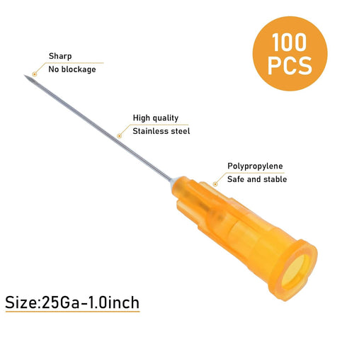 100 Pack 25 Gauge 1IN Lab Accessories,Individually Sealed Supplies...