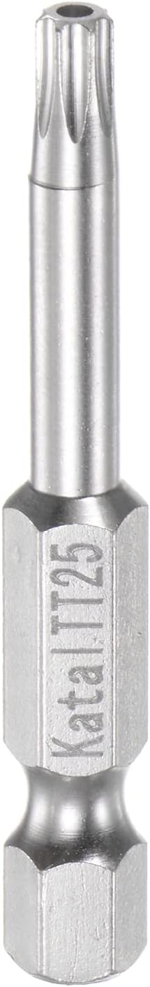 TT25 Star 7 Point Screwdriver Bit 1/4" Hex Shank 2" Length Magnetic Security Torx Screw Driver Power Tool...