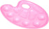 PATIKIL 10 Wells Acrylic Paint Palette, 3 Pack Painting Pallet Holder Oval with Thumb Hole Art Supplies for Painting Drawing, Pink...